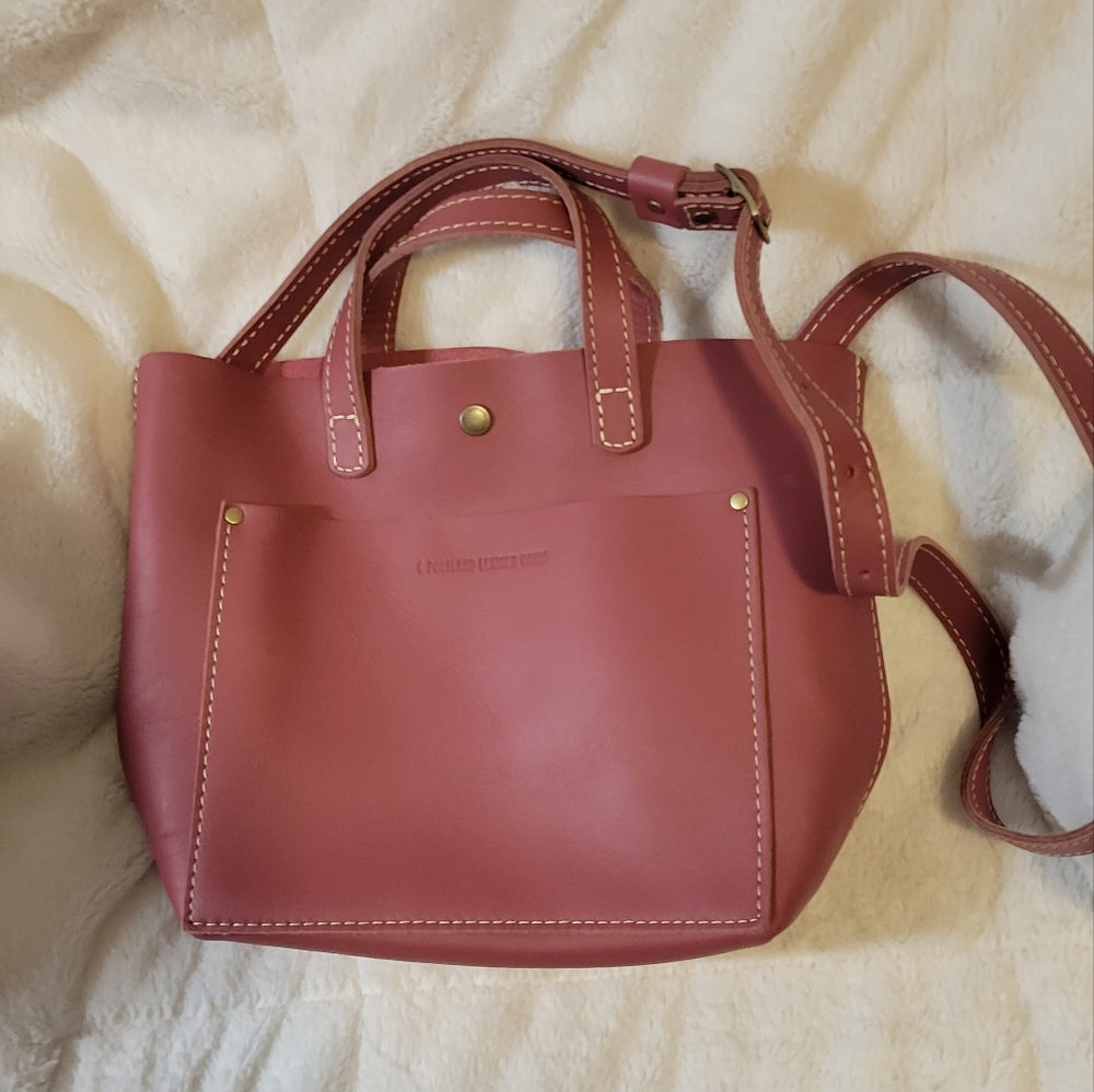 Portland Leather Goods Guava Mini Crossbody Tote